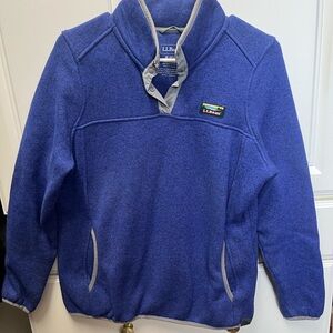 L.L. Bean Blue Fleece Pullover